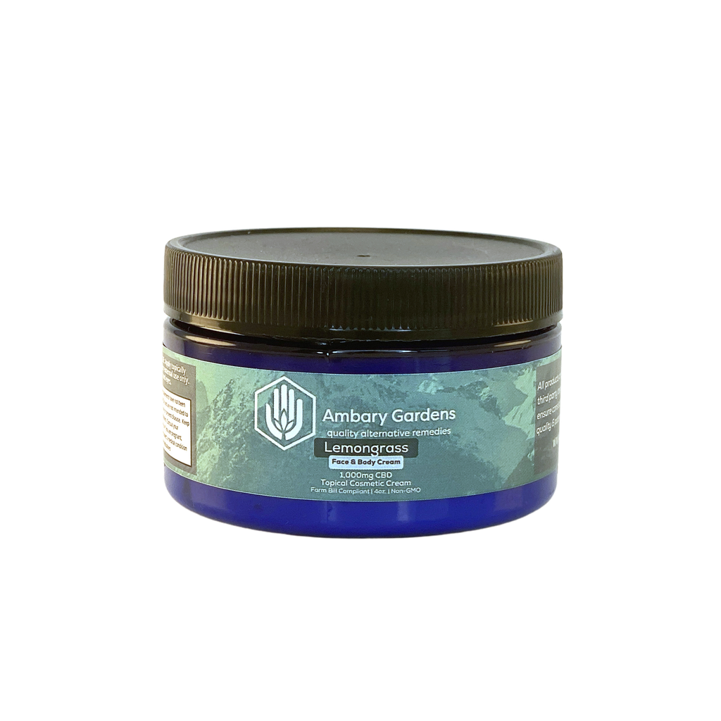 Lemongrass Face and Body 1000mg Topical CBD Cream